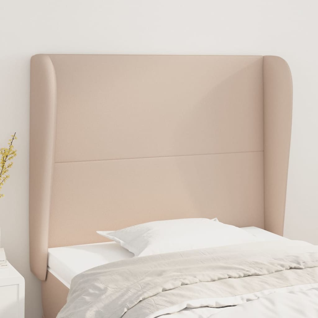 Tête de lit avec oreilles Cappuccino 93x23x118/128cm Similicuir - XIOS