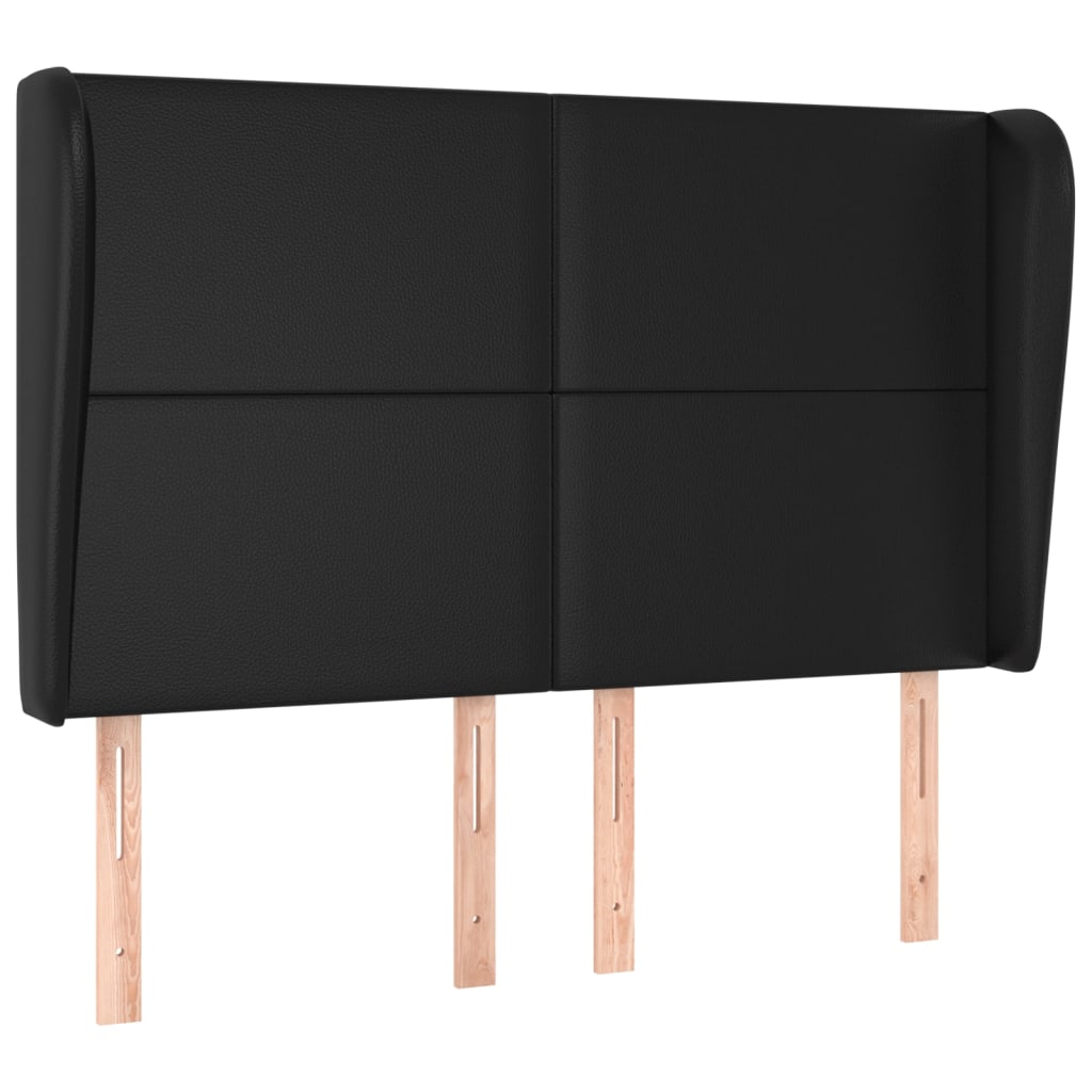 Tête de lit avec oreilles Noir 147x23x118/128 cm Similicuir - XIOS