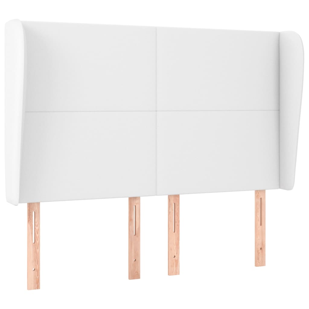 Tête de lit avec oreilles Blanc 147x23x118/128 cm Similicuir - XIOS