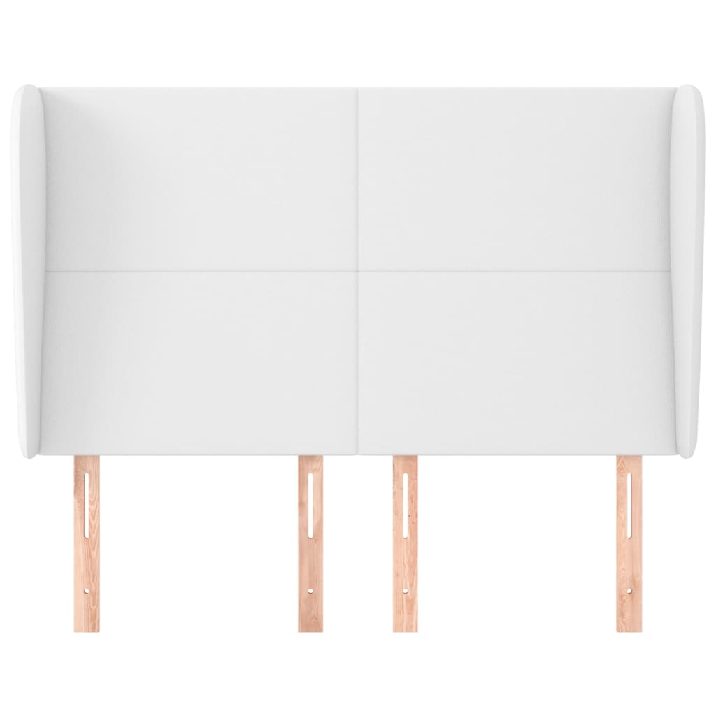 Tête de lit avec oreilles Blanc 147x23x118/128 cm Similicuir - XIOS