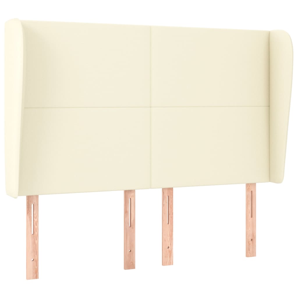 Tête de lit avec oreilles Crème 147x23x118/128 cm Similicuir - XIOS