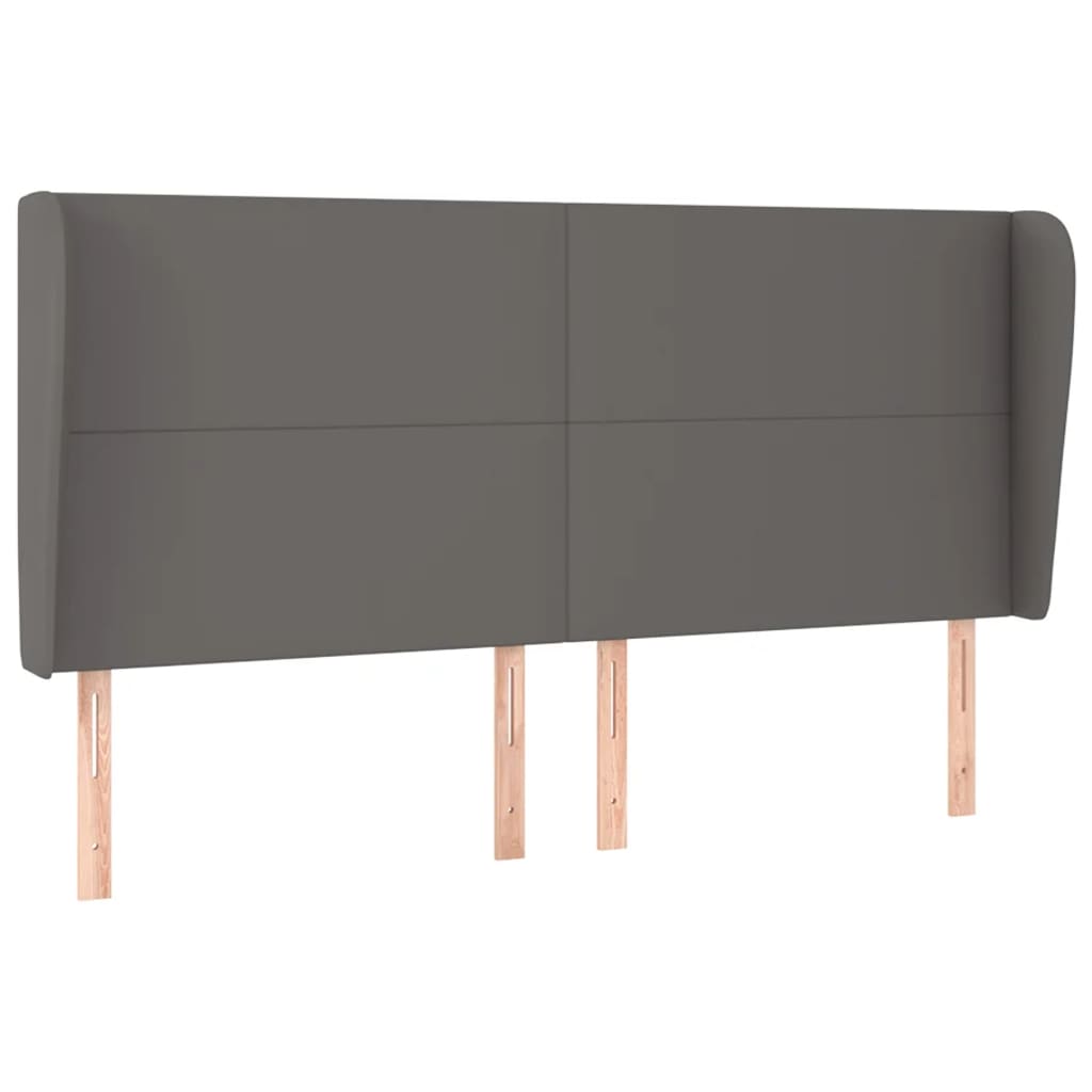 Tête de lit avec oreilles Gris 183x23x118/128 cm Similicuir - XIOS