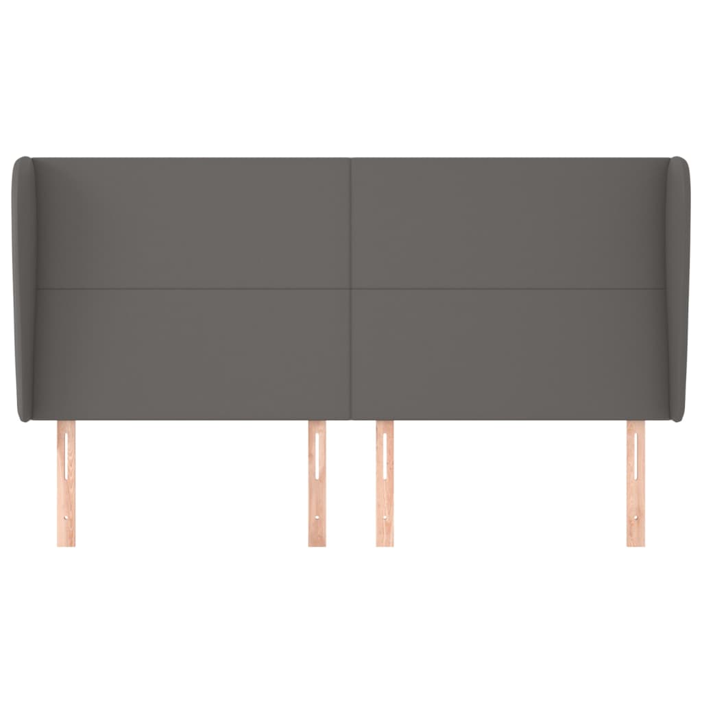 Tête de lit avec oreilles Gris 183x23x118/128 cm Similicuir - XIOS