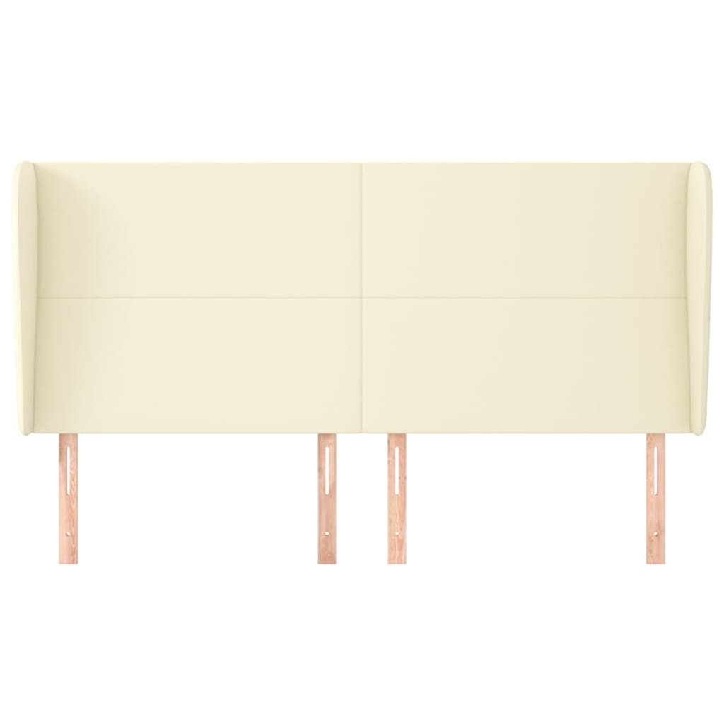 Tête de lit avec oreilles Crème 203x23x118/128 cm Similicuir - XIOS