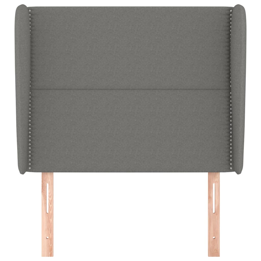 Tête de lit avec oreilles Gris foncé 83x23x118/128 cm Tissu - XIOS