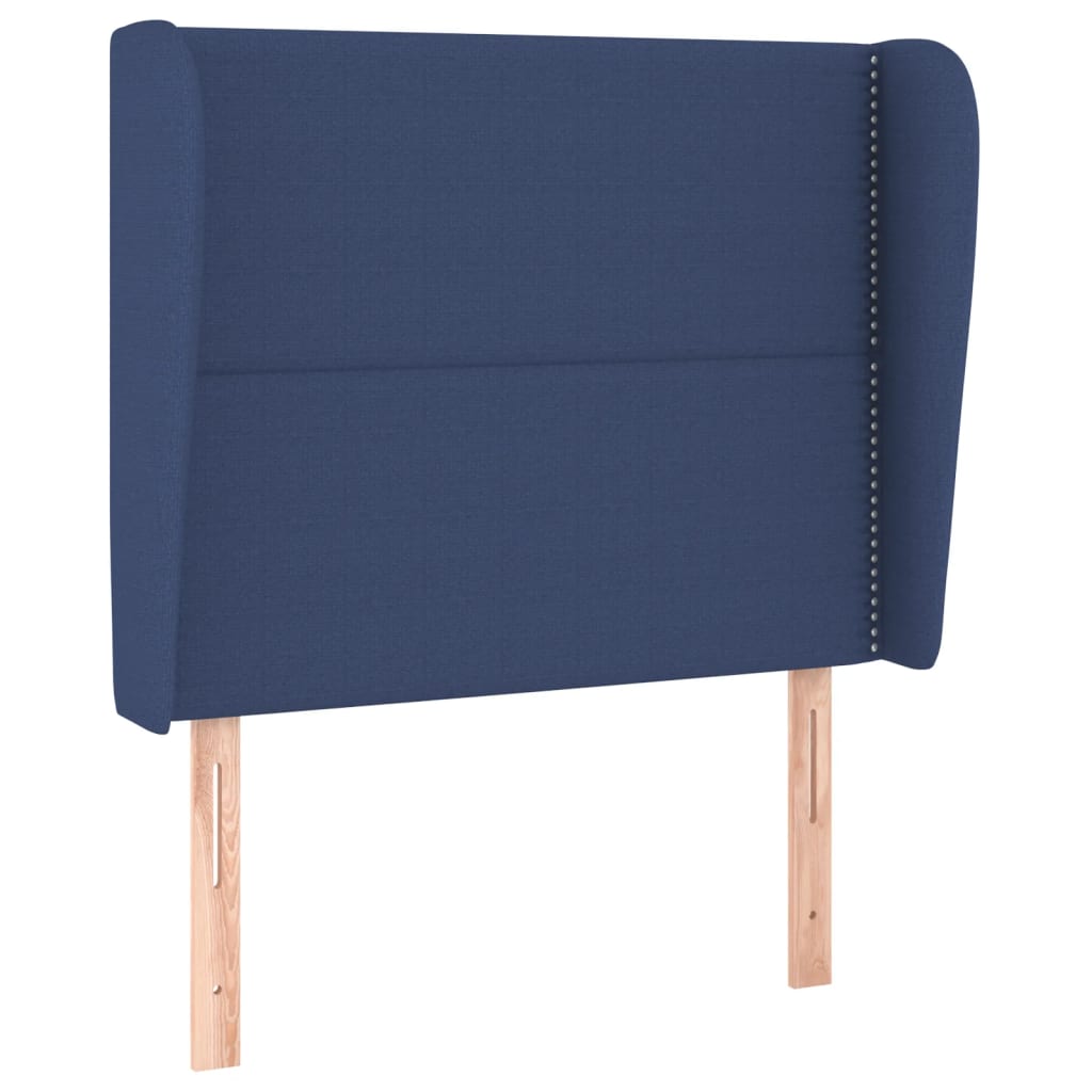 Tête de lit avec oreilles Bleu 93x23x118/128 cm Tissu - XIOS