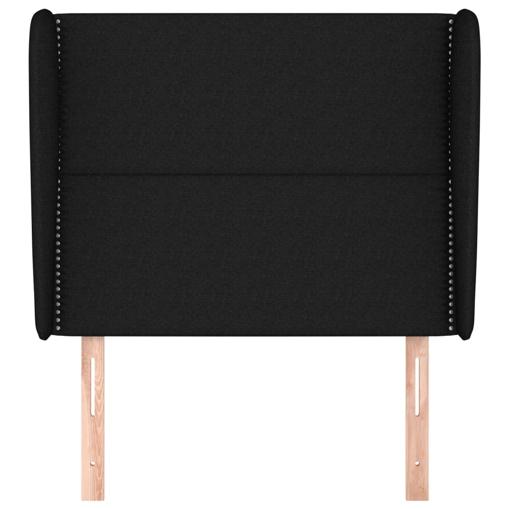 Tête de lit avec oreilles Noir 103x23x118/128 cm Tissu - XIOS