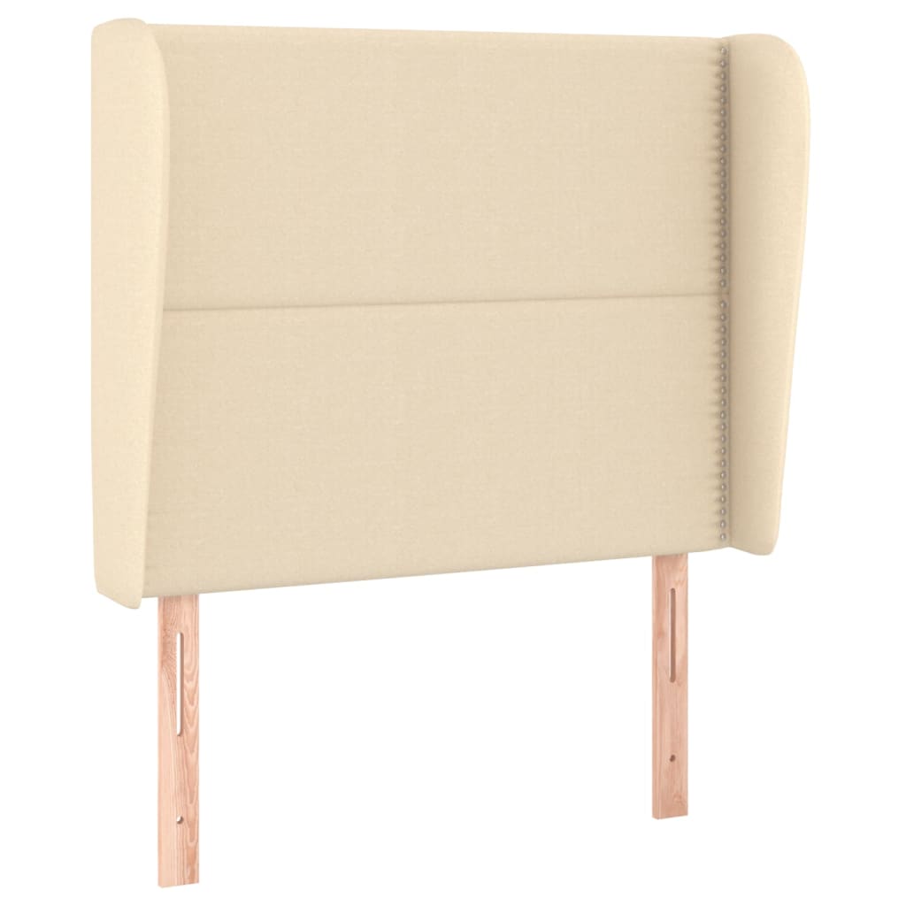 Tête de lit avec oreilles Crème 103x23x118/128 cm Tissu - XIOS
