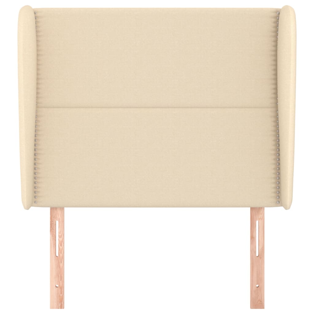 Tête de lit avec oreilles Crème 103x23x118/128 cm Tissu - XIOS