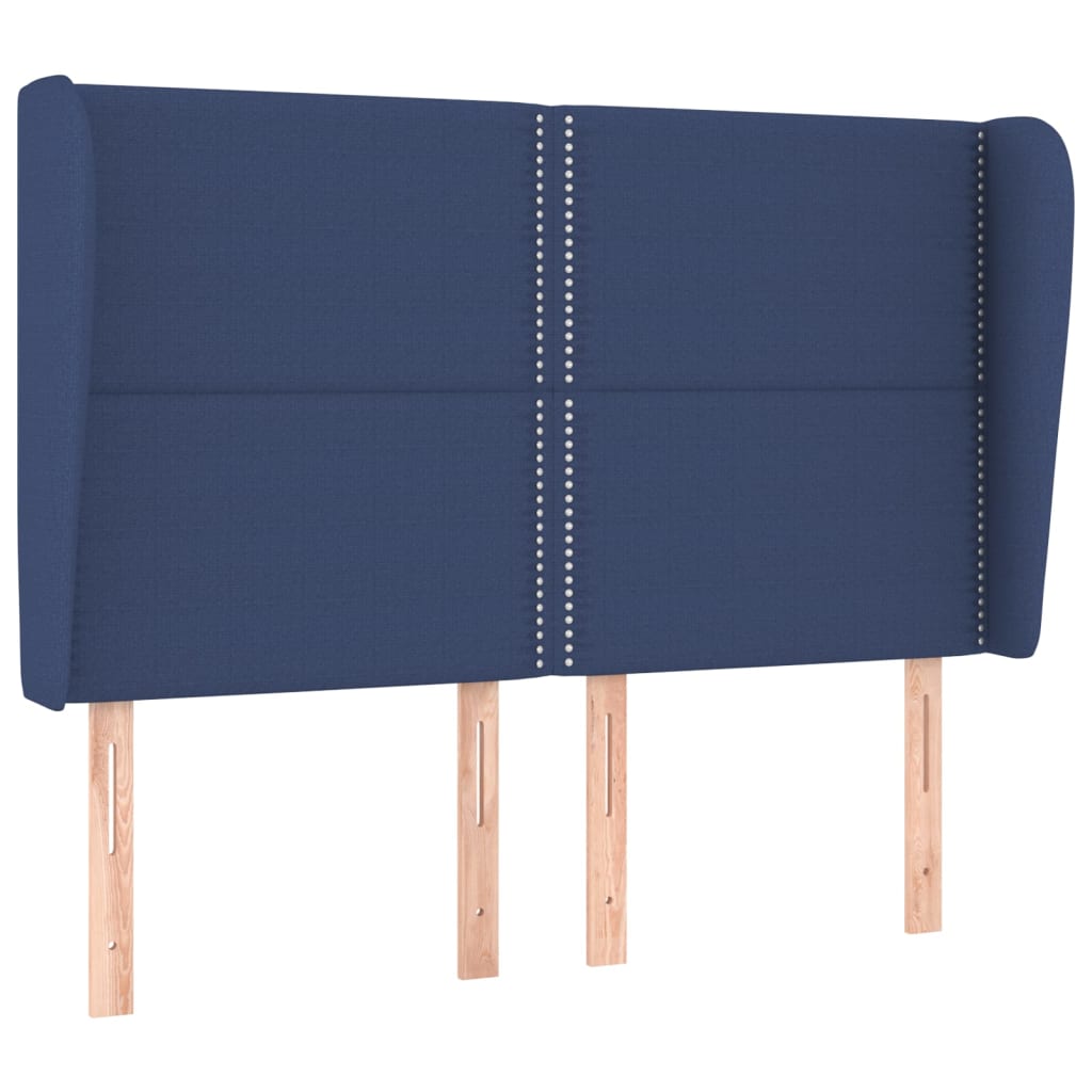 Tête de lit avec oreilles Bleu 147x23x118/128 cm Tissu - XIOS