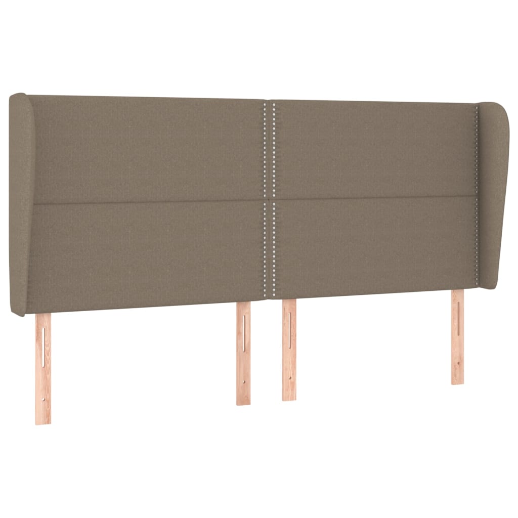 Tête de lit avec oreilles Taupe 203x23x118/128 cm Tissu - XIOS