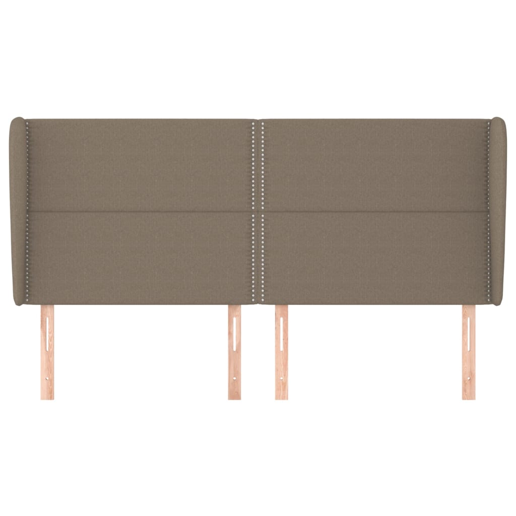 Tête de lit avec oreilles Taupe 203x23x118/128 cm Tissu - XIOS