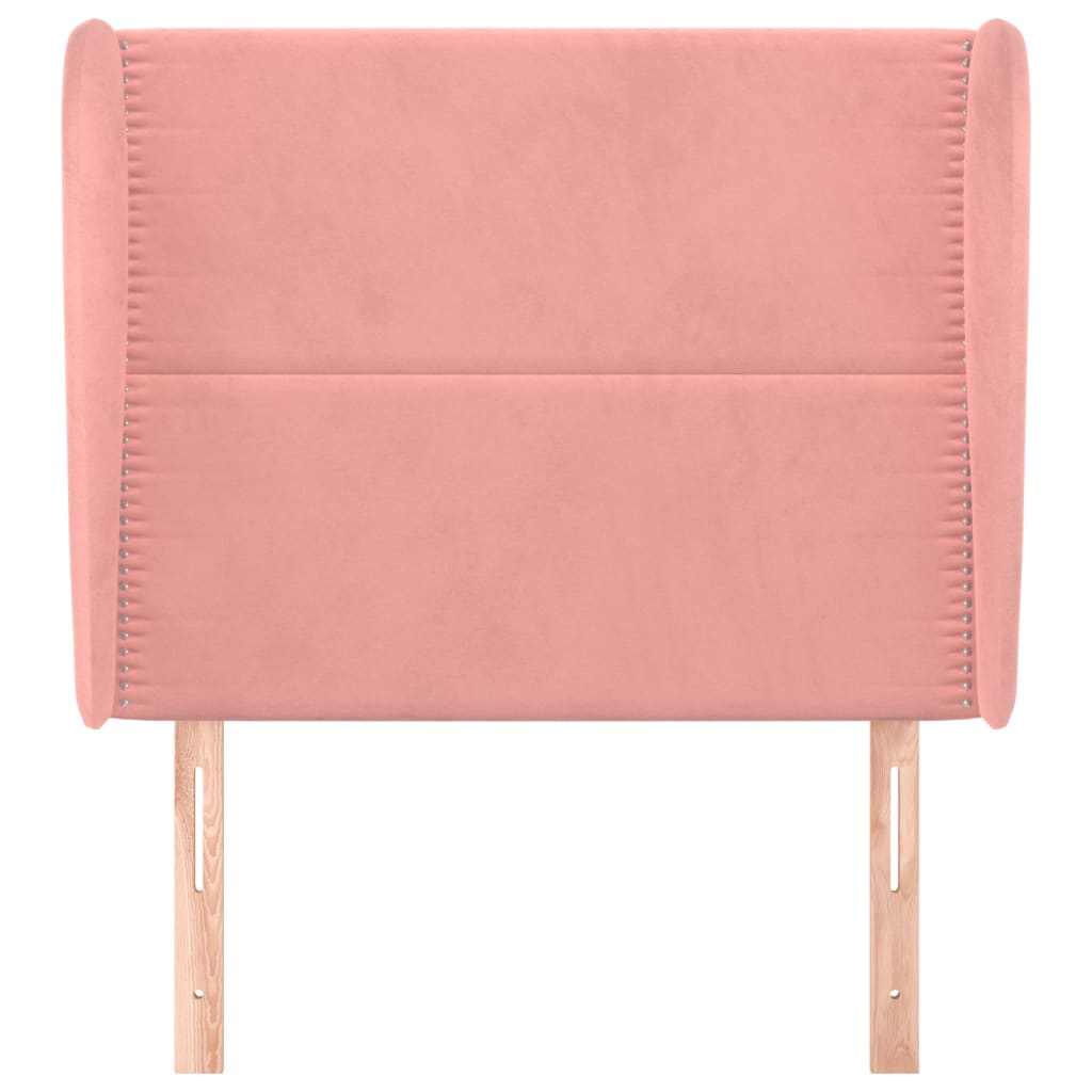 Tête de lit avec oreilles Rose 83x23x118/128 cm Velours - XIOS