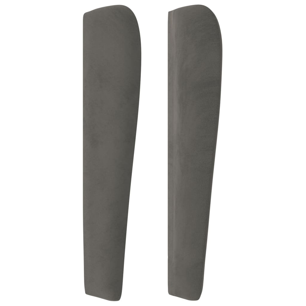 Tête de lit avec oreilles Gris foncé 183x23x118/128 cm Velours - XIOS