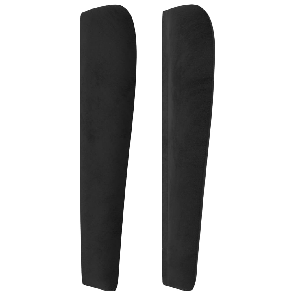 Tête de lit avec oreilles Noir 183x23x118/128 cm Velours - XIOS