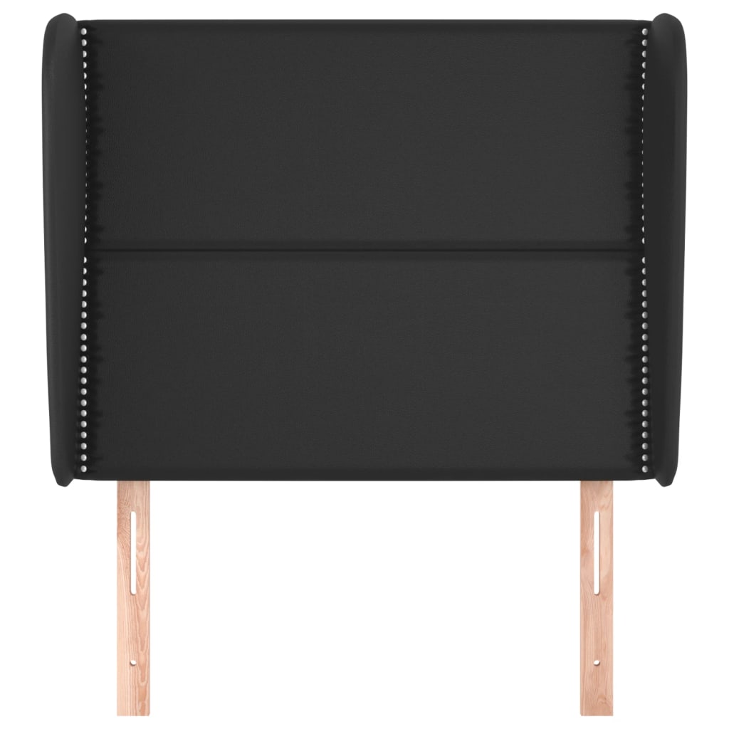 Tête de lit avec oreilles Noir 83x23x118/128 cm Similicuir - XIOS