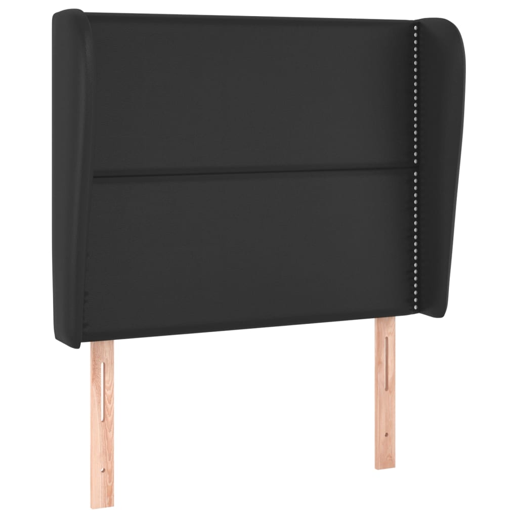 Tête de lit avec oreilles Noir 93x23x118/128 cm Similicuir - XIOS