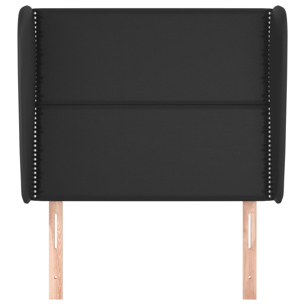 Tête de lit avec oreilles Noir 93x23x118/128 cm Similicuir - XIOS