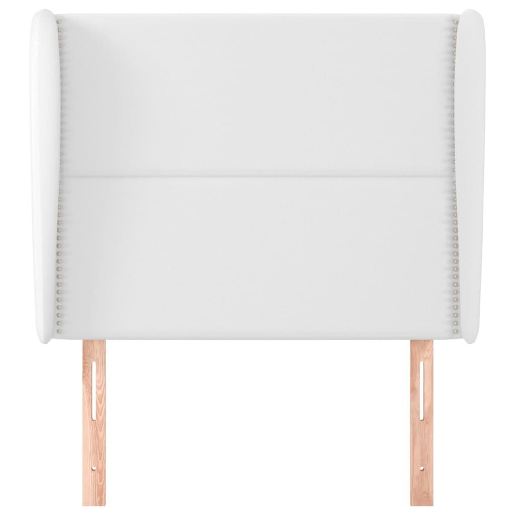 Tête de lit avec oreilles Blanc 93x23x118/128 cm Similicuir - XIOS