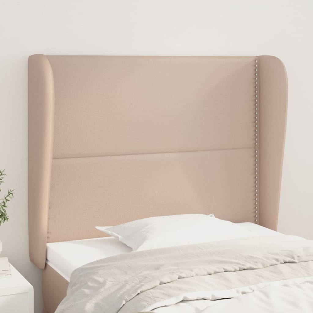 Tête de lit avec oreilles Cappuccino 93x23x118/128cm Similicuir - XIOS