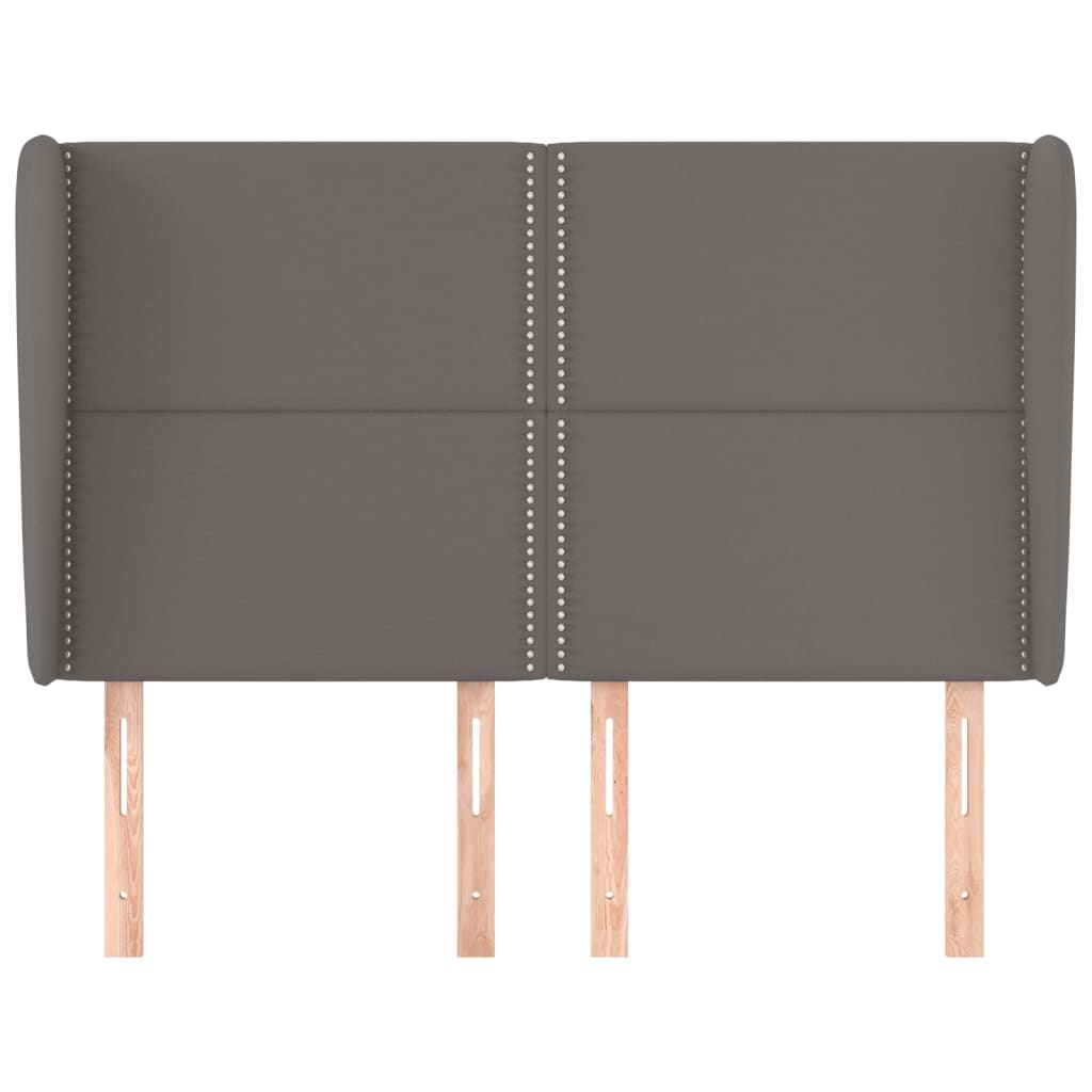 Tête de lit avec oreilles Gris 147x23x118/128 cm Similicuir - XIOS