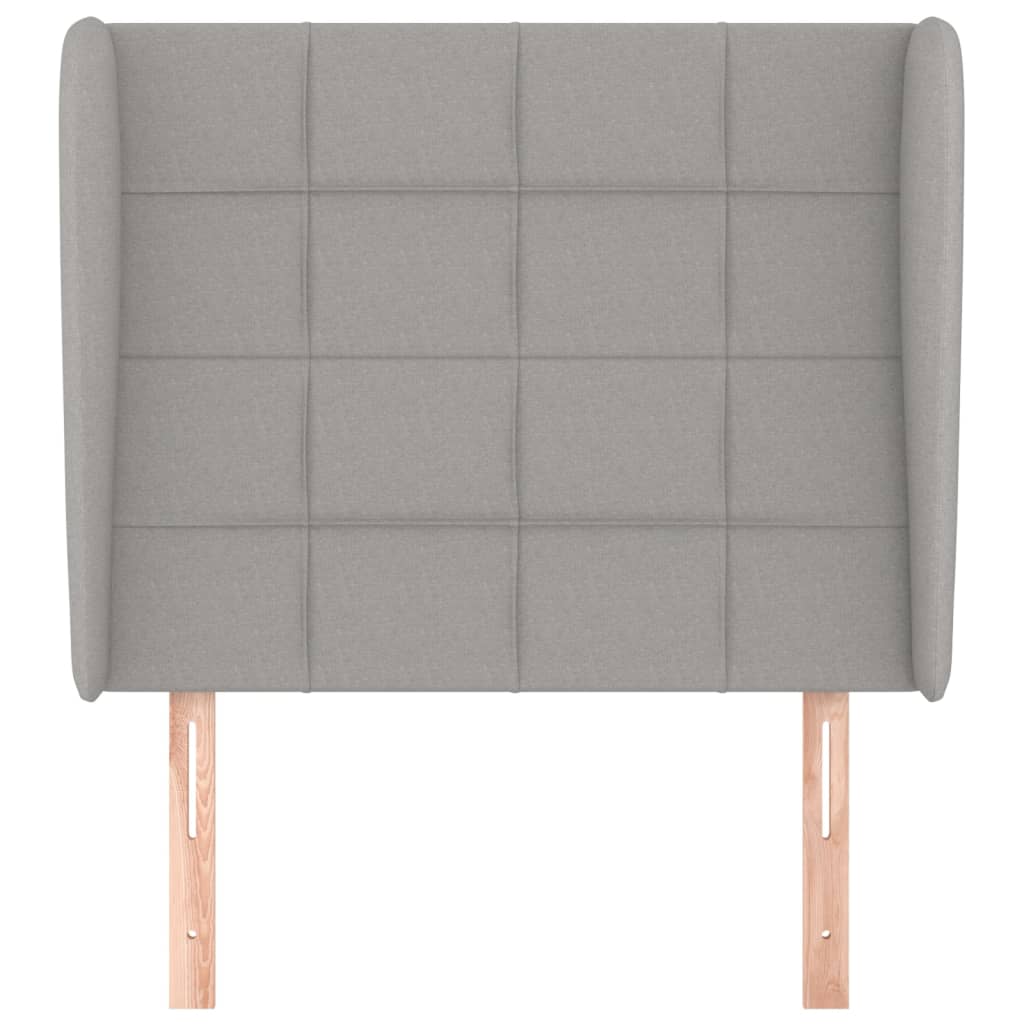 Tête de lit avec oreilles Gris clair 83x23x118/128 cm Tissu - XIOS