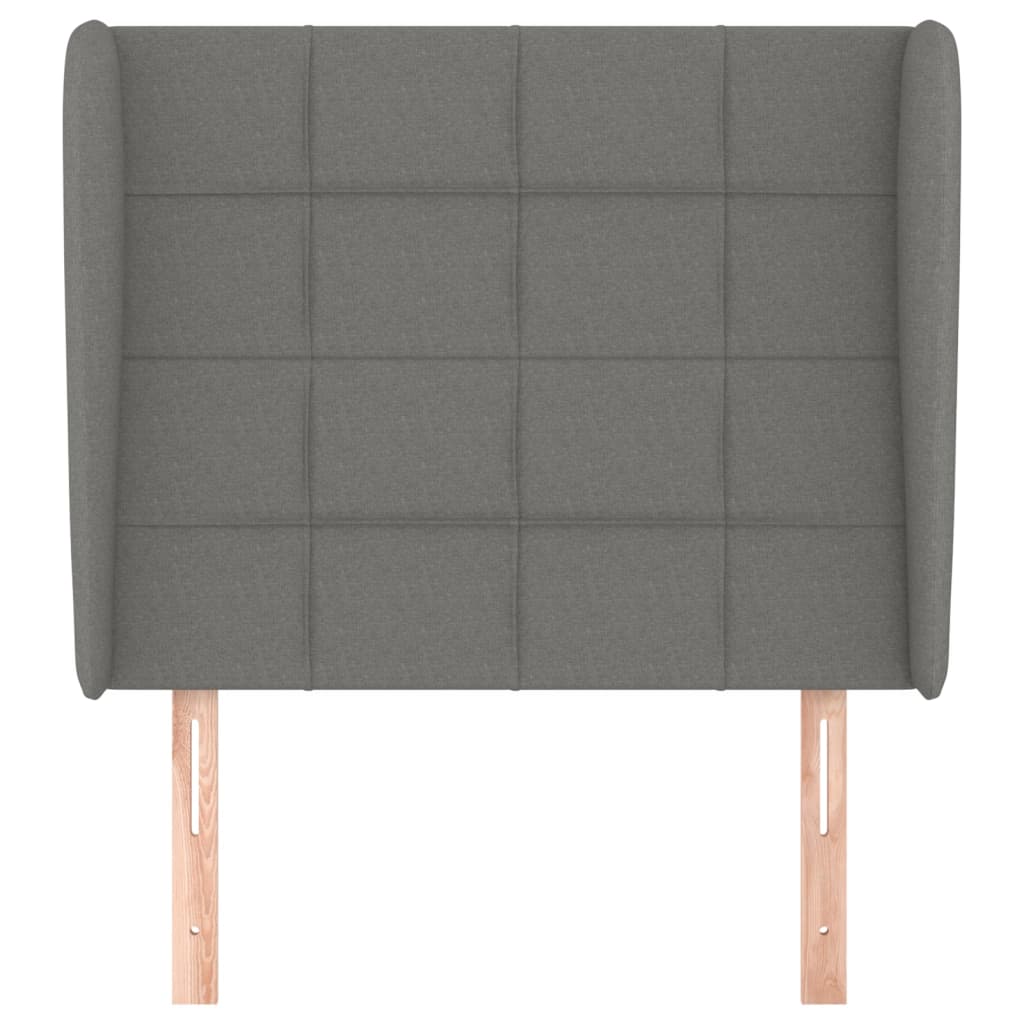Tête de lit avec oreilles Gris foncé 83x23x118/128 cm Tissu - XIOS