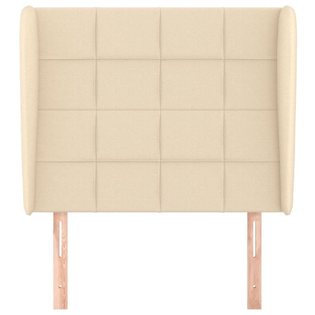 Tête de lit avec oreilles Crème 93x23x118/128 cm Tissu - XIOS