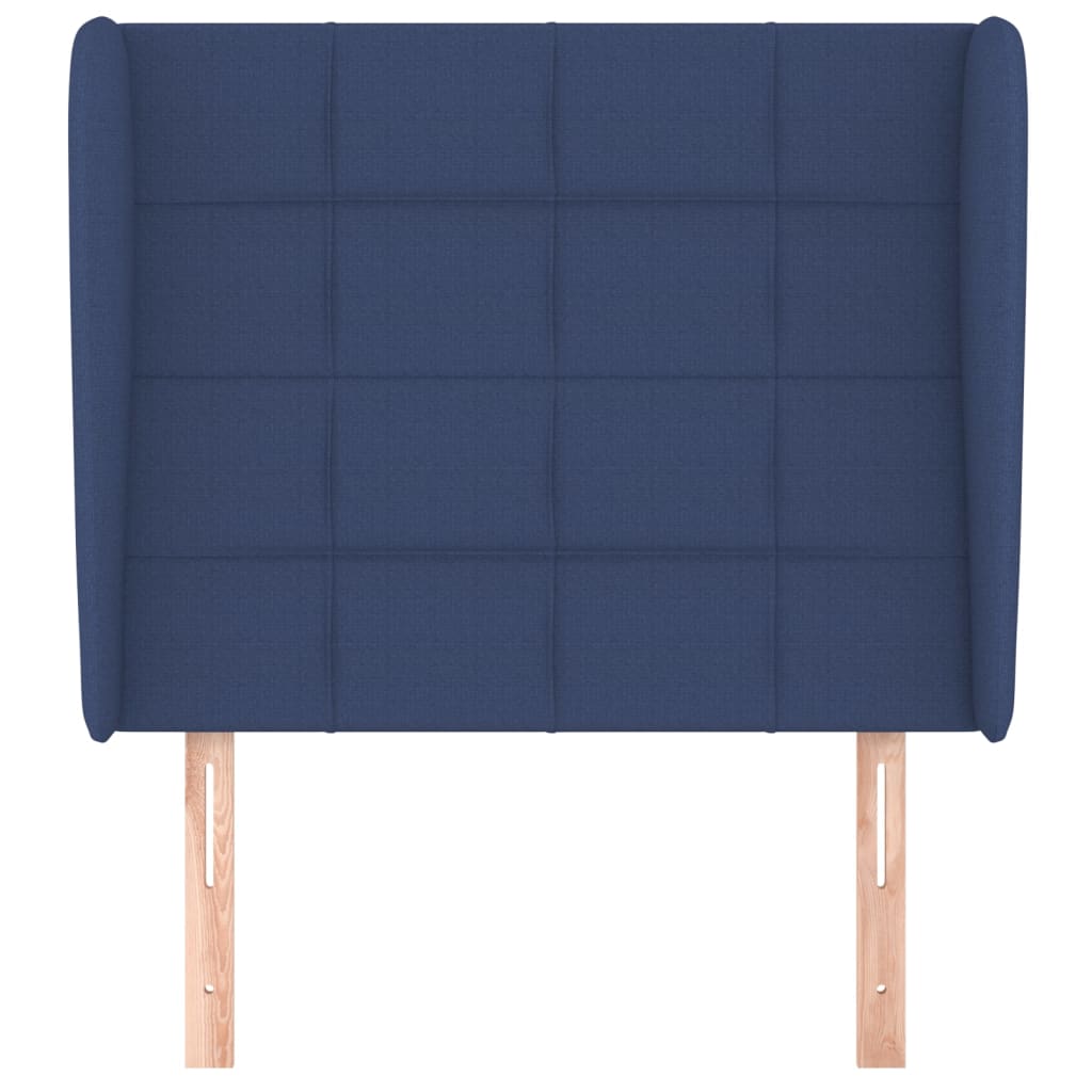 Tête de lit avec oreilles Bleu 93x23x118/128 cm Tissu - XIOS