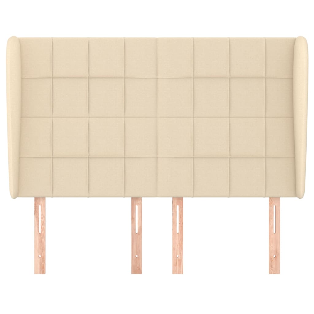 Tête de lit avec oreilles Crème 147x23x118/128 cm Tissu - XIOS