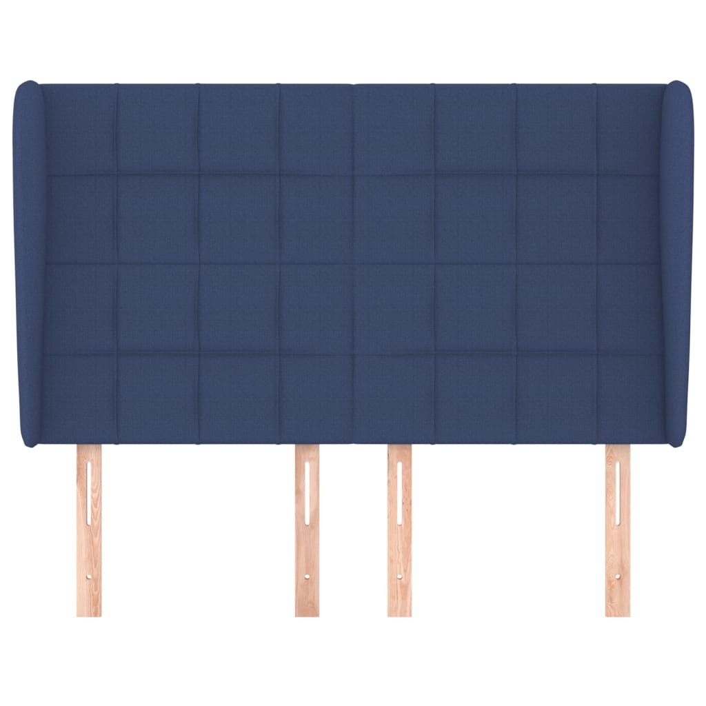 Tête de lit avec oreilles Bleu 147x23x118/128 cm Tissu - XIOS