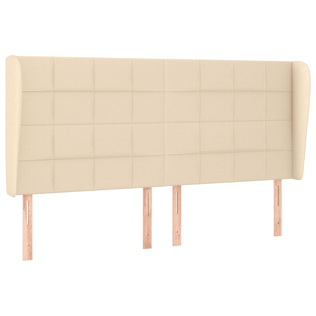 Tête de lit avec oreilles Crème 183x23x118/128 cm Tissu - XIOS