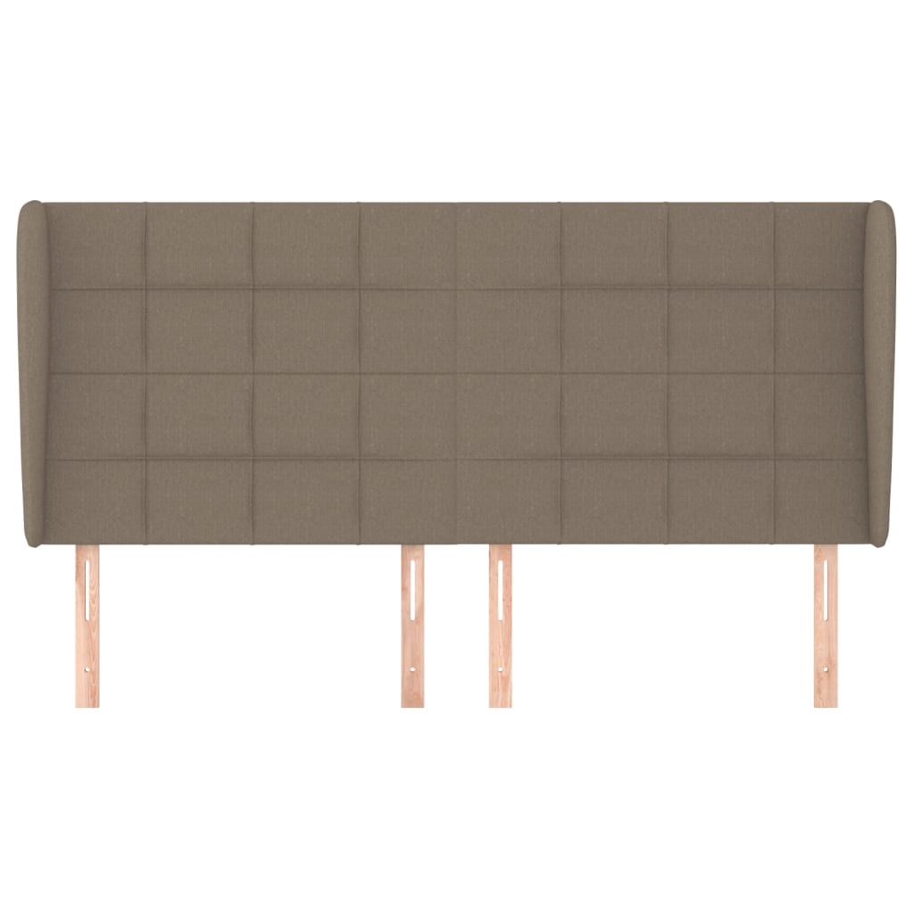Tête de lit avec oreilles Taupe 203x23x118/128 cm Tissu - XIOS