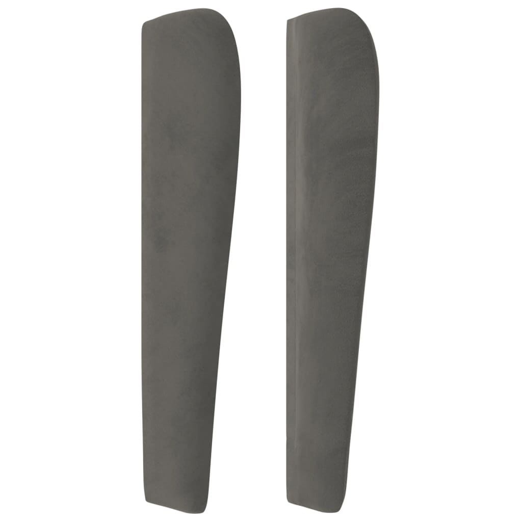Tête de lit avec oreilles Gris foncé 183x23x118/128 cm Velours - XIOS