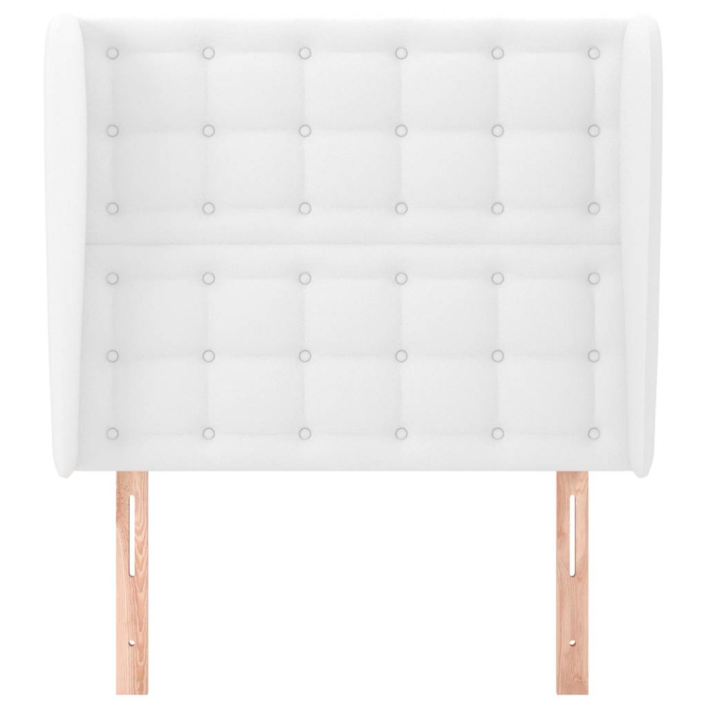 Tête de lit avec oreilles Blanc 83x23x118/128 cm Similicuir - XIOS