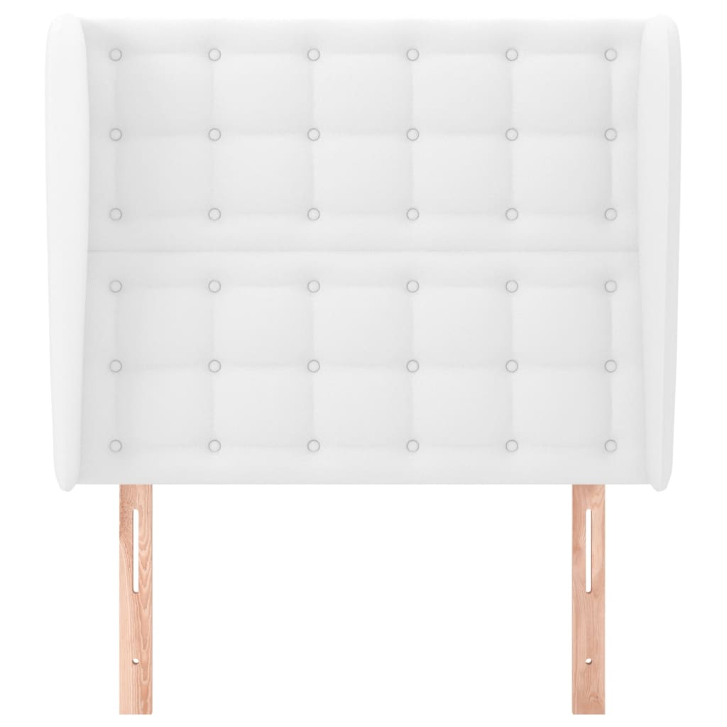 Tête de lit avec oreilles Blanc 93x23x118/128 cm Similicuir - XIOS
