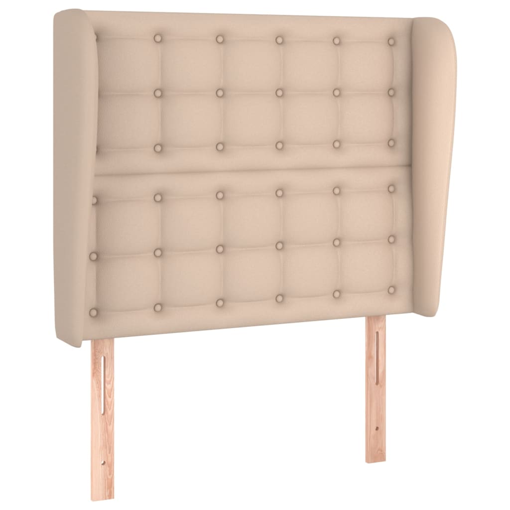 Tête de lit avec oreilles Cappuccino 93x23x118/128cm Similicuir - XIOS