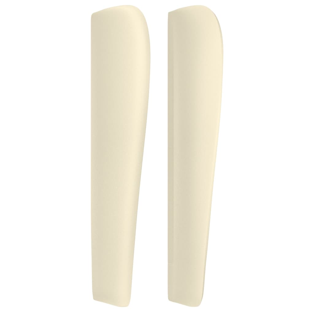 Tête de lit avec oreilles Crème 147x23x118/128 cm Similicuir - XIOS