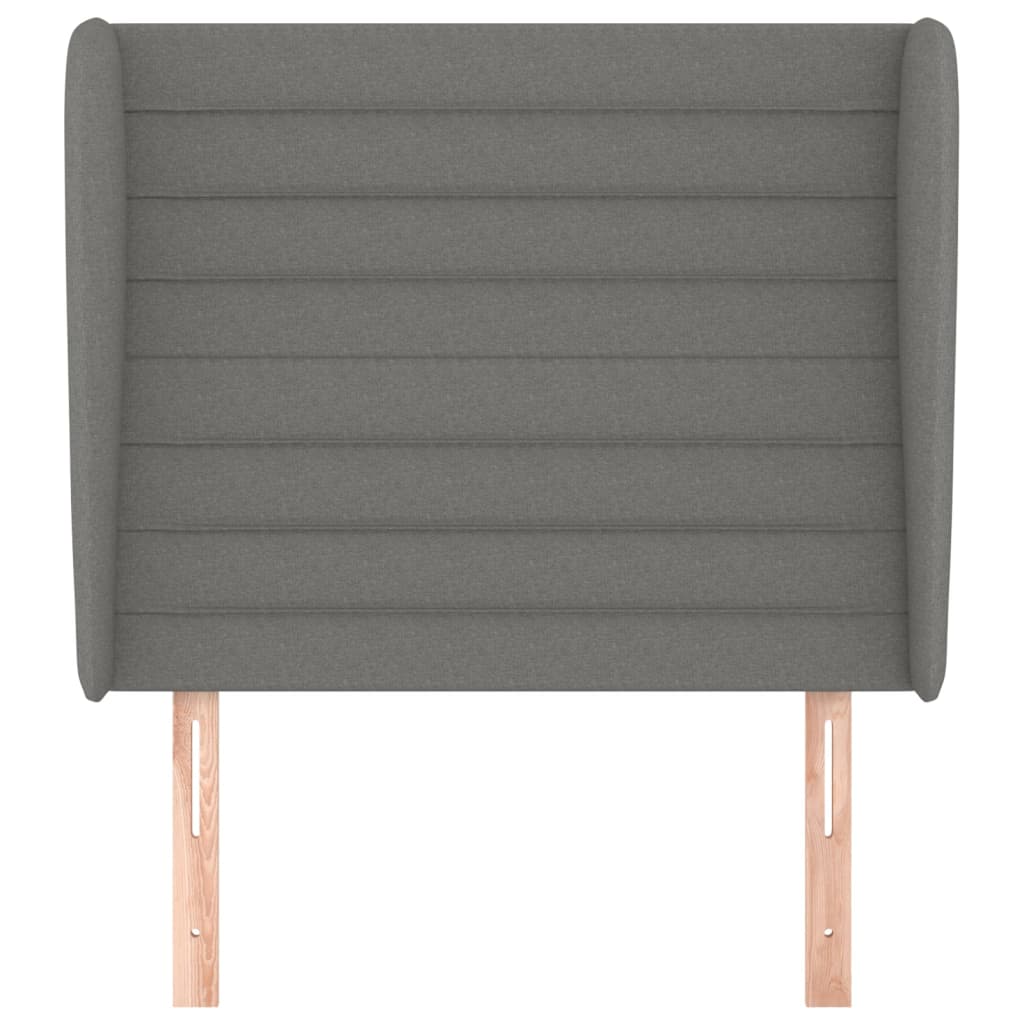 Tête de lit avec oreilles Gris foncé 83x23x118/128 cm Tissu - XIOS