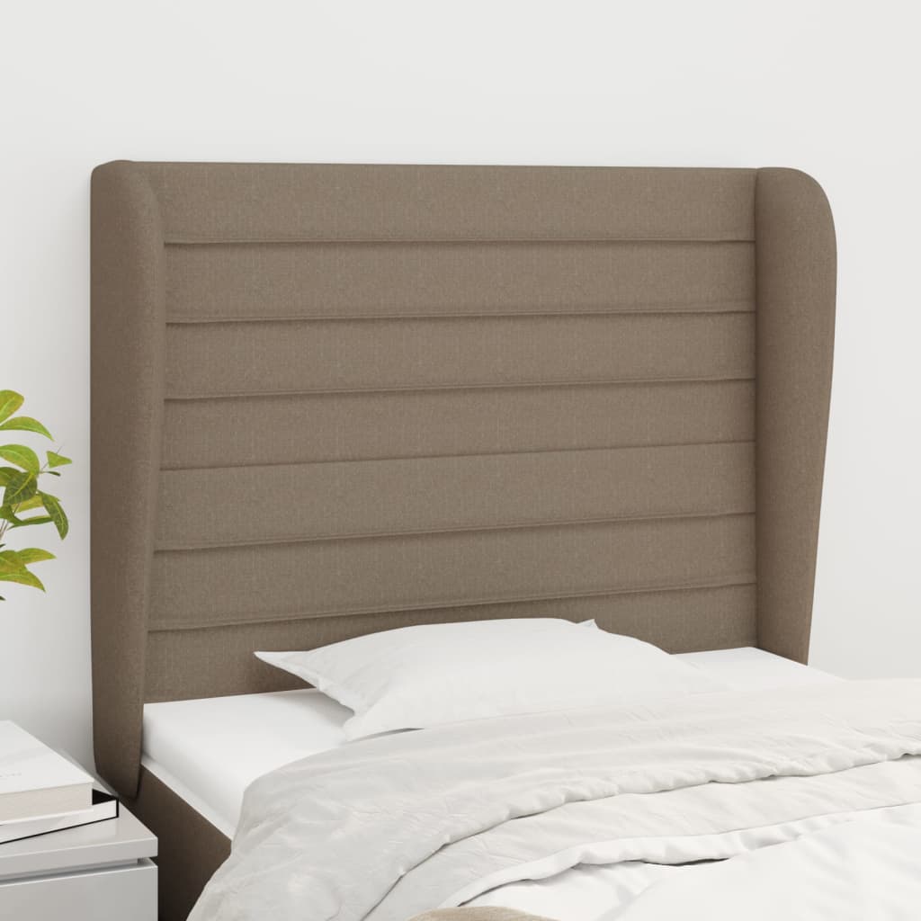 Tête de lit avec oreilles Taupe 93x23x118/128 cm Tissu - XIOS