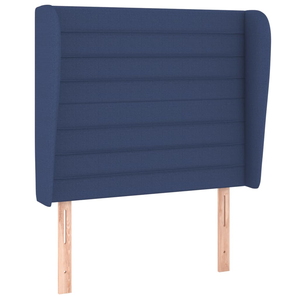 Tête de lit avec oreilles Bleu 93x23x118/128 cm Tissu - XIOS