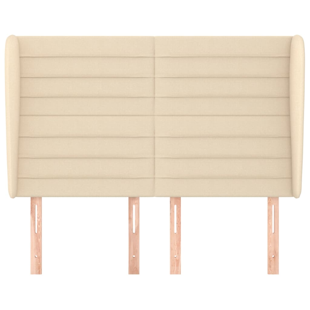 Tête de lit avec oreilles Crème 147x23x118/128 cm Tissu - XIOS