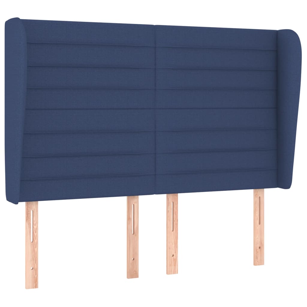 Tête de lit avec oreilles Bleu 147x23x118/128 cm Tissu - XIOS