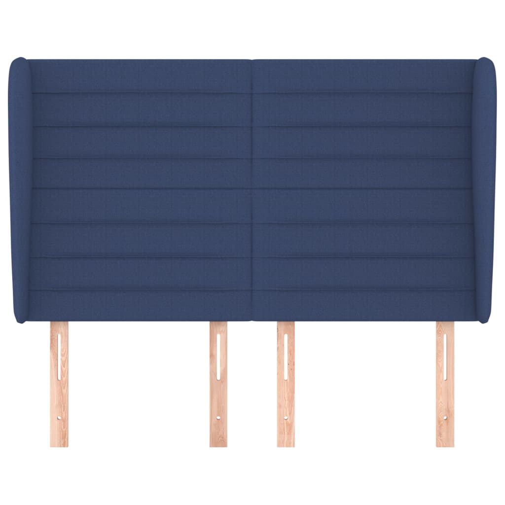 Tête de lit avec oreilles Bleu 147x23x118/128 cm Tissu - XIOS
