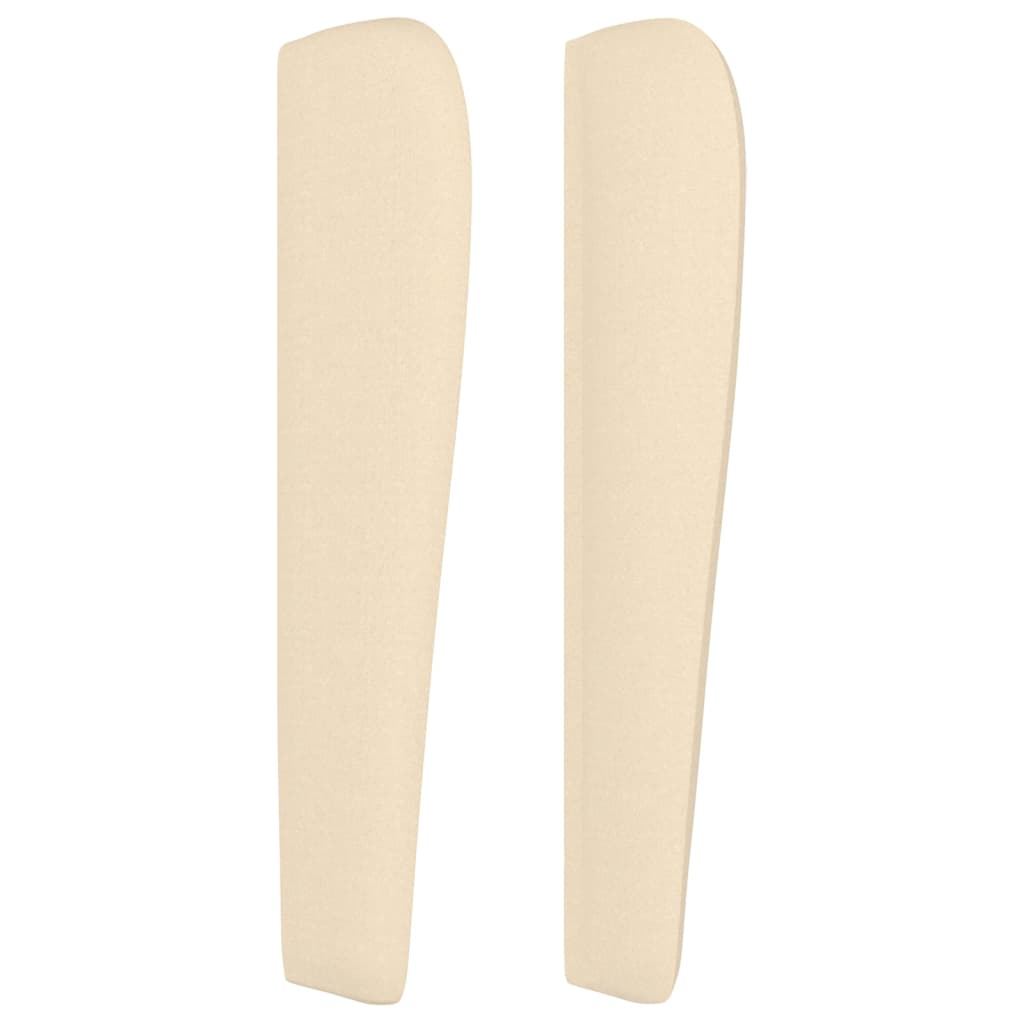 Tête de lit avec oreilles Crème 163x23x118/128 cm Tissu - XIOS