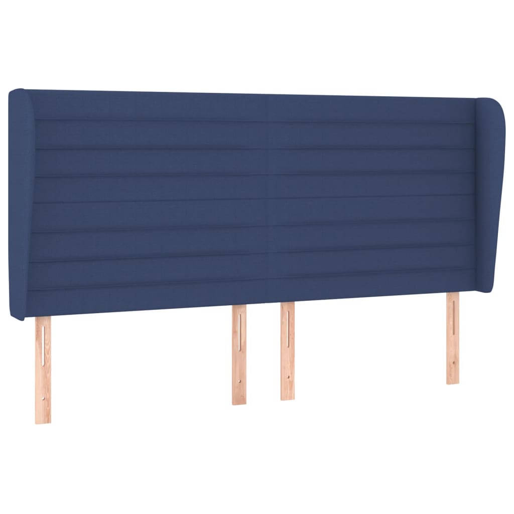 Tête de lit avec oreilles Bleu 163x23x118/128 cm Tissu - XIOS