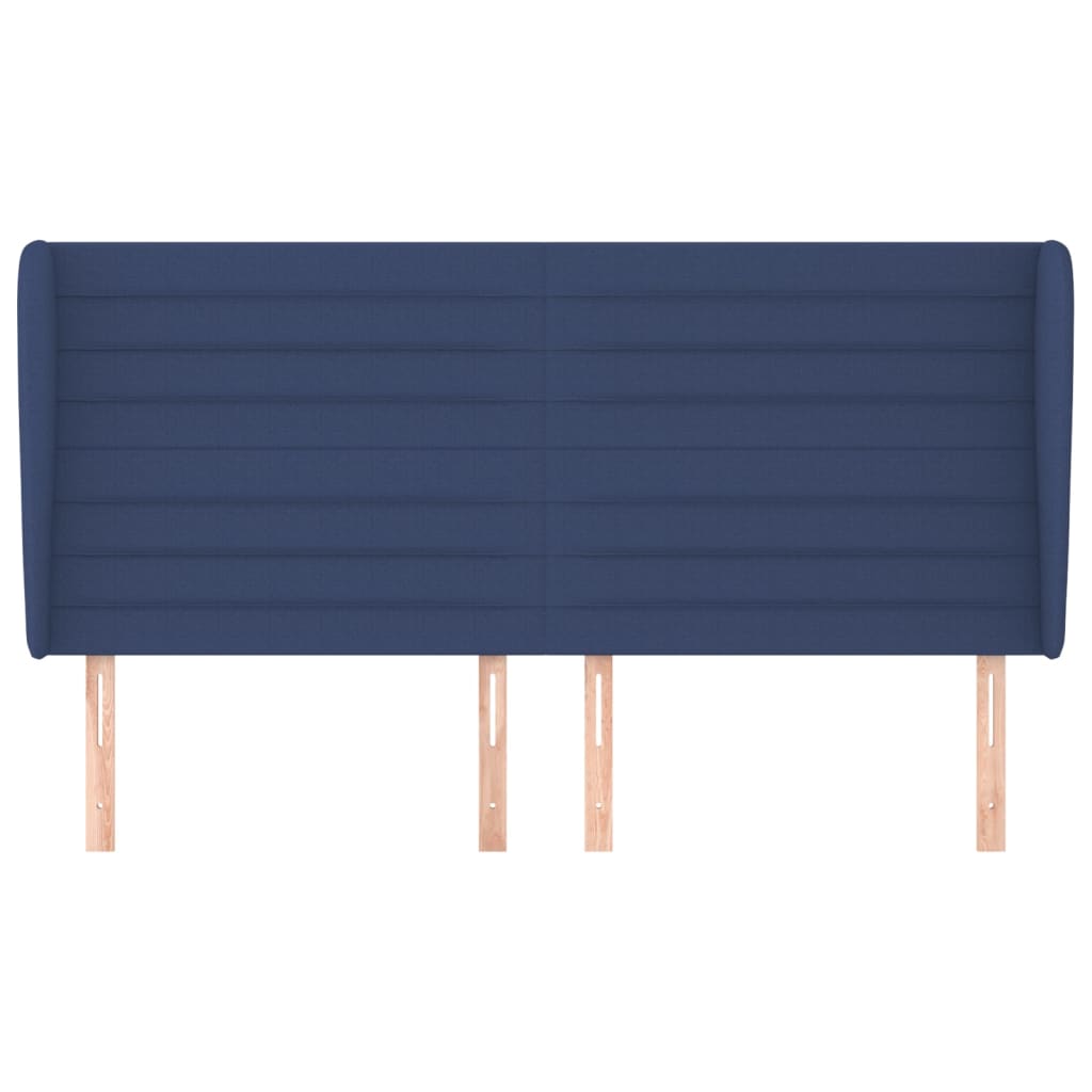 Tête de lit avec oreilles Bleu 163x23x118/128 cm Tissu - XIOS