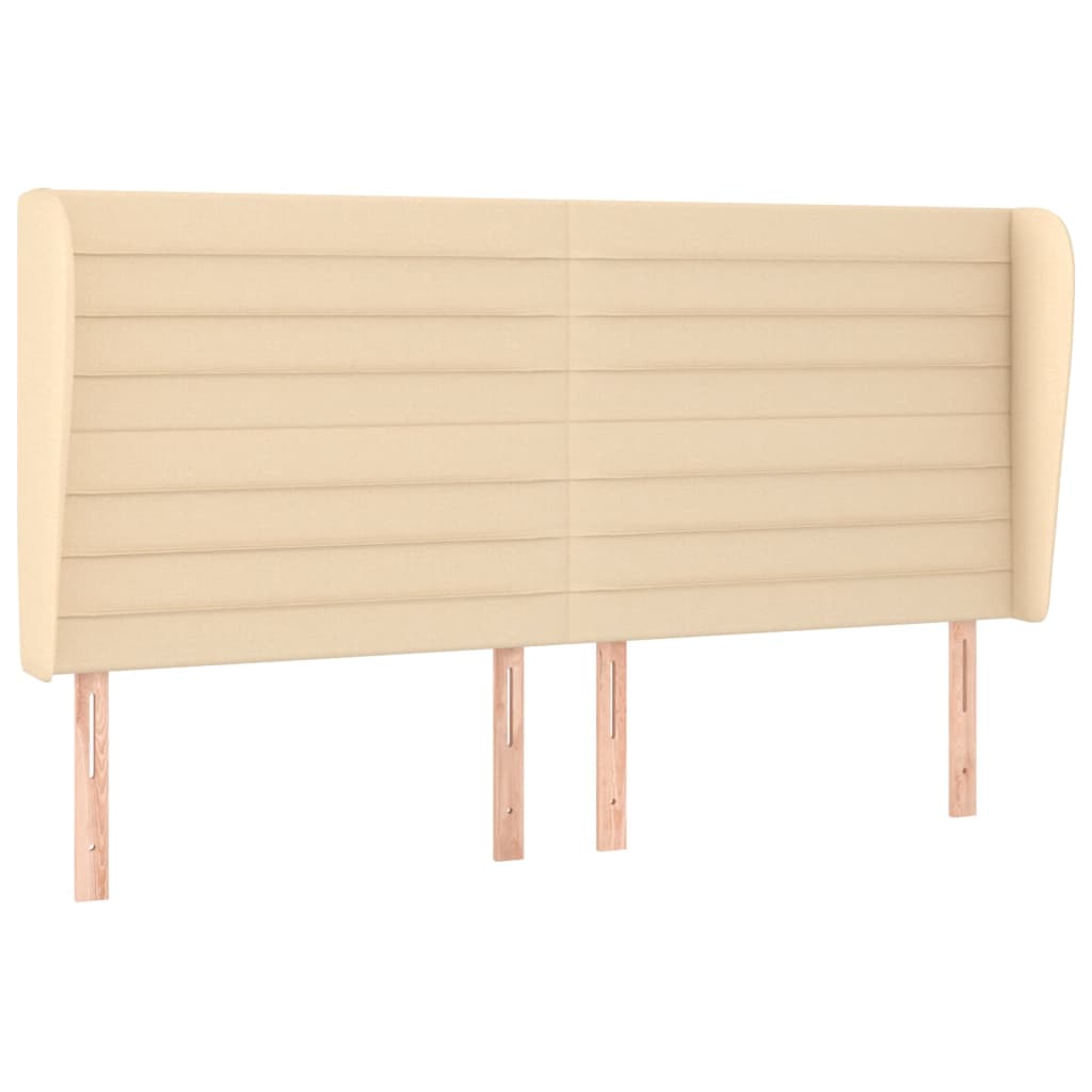 Tête de lit avec oreilles Crème 183x23x118/128 cm Tissu - XIOS