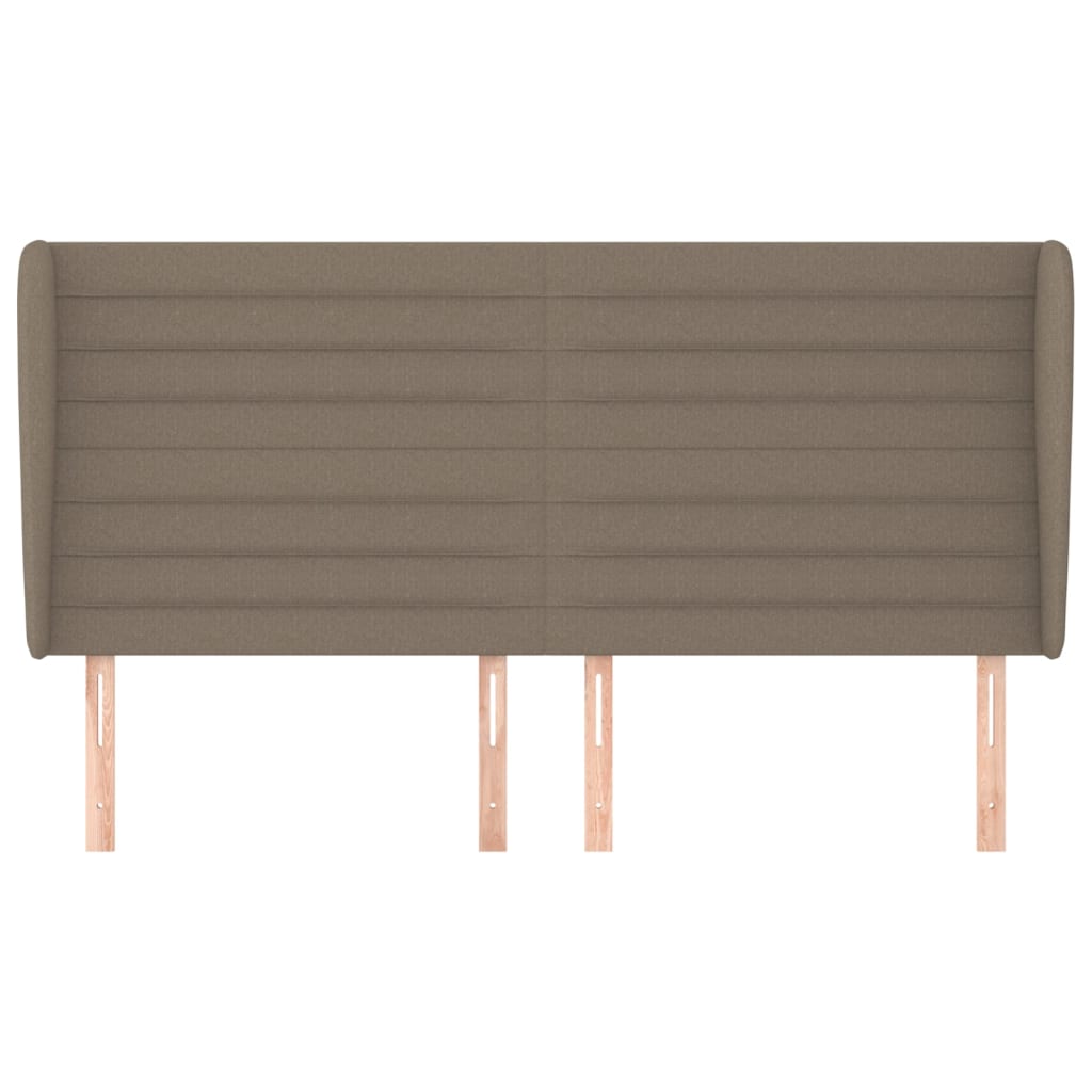 Tête de lit avec oreilles Taupe 203x23x118/128 cm Tissu - XIOS