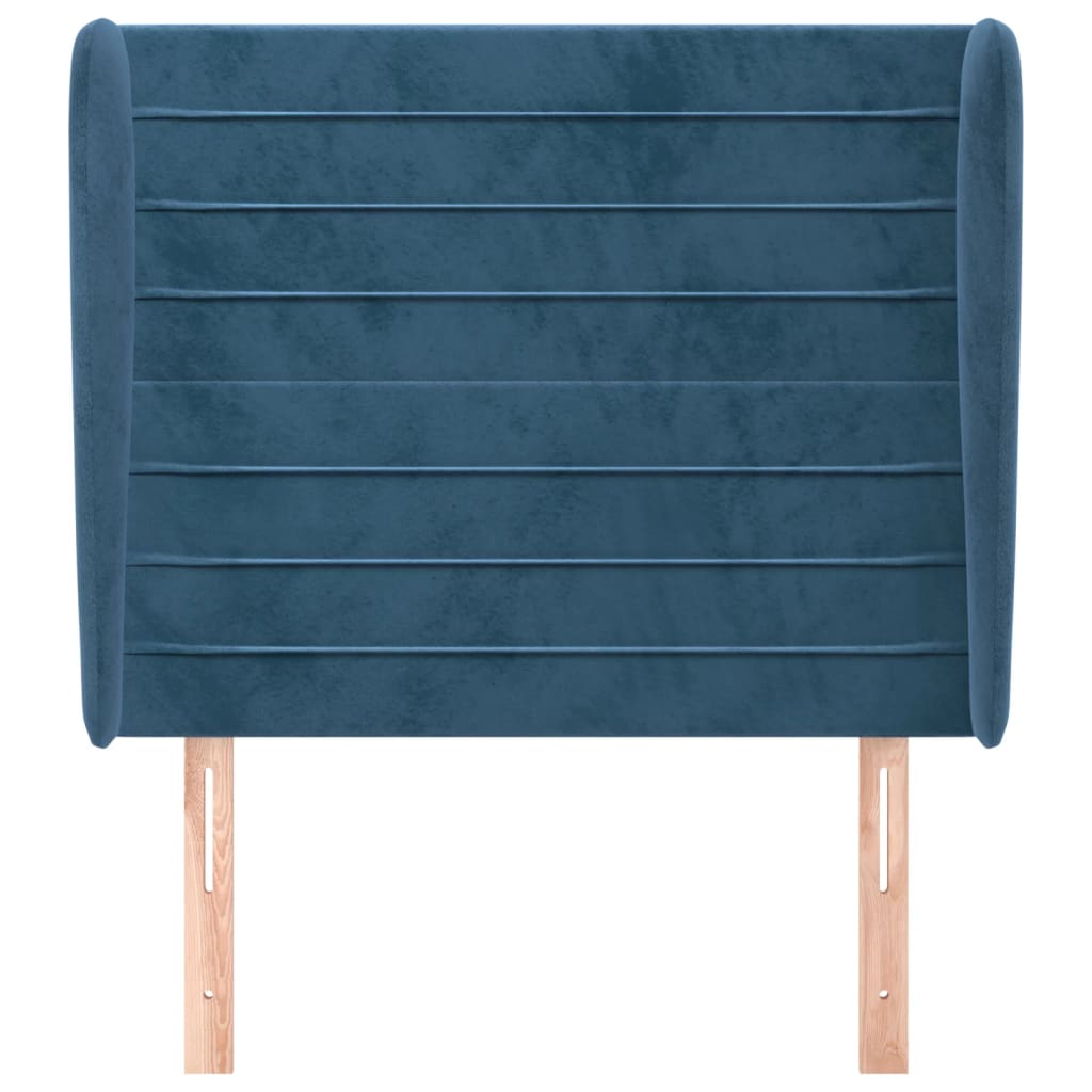 Tête de lit avec oreilles Bleu foncé 83x23x118/128 cm Velours - XIOS